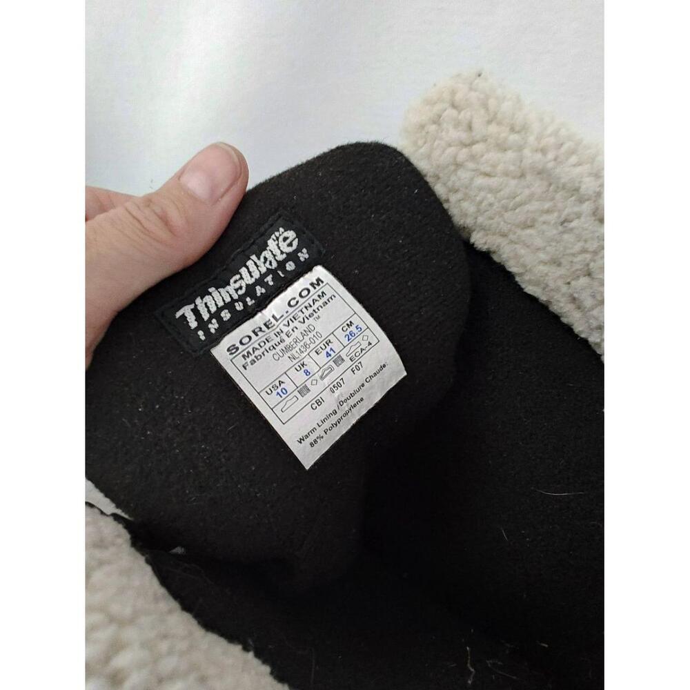 Sorel Snow Boots Cumberland Insulated Winter  NL1436-010 10 Cold Weather Black - Picture 8 of 10